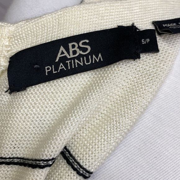 ABS Platinum Light Sweater Black & Ivory Dress - Picture 6 of 7